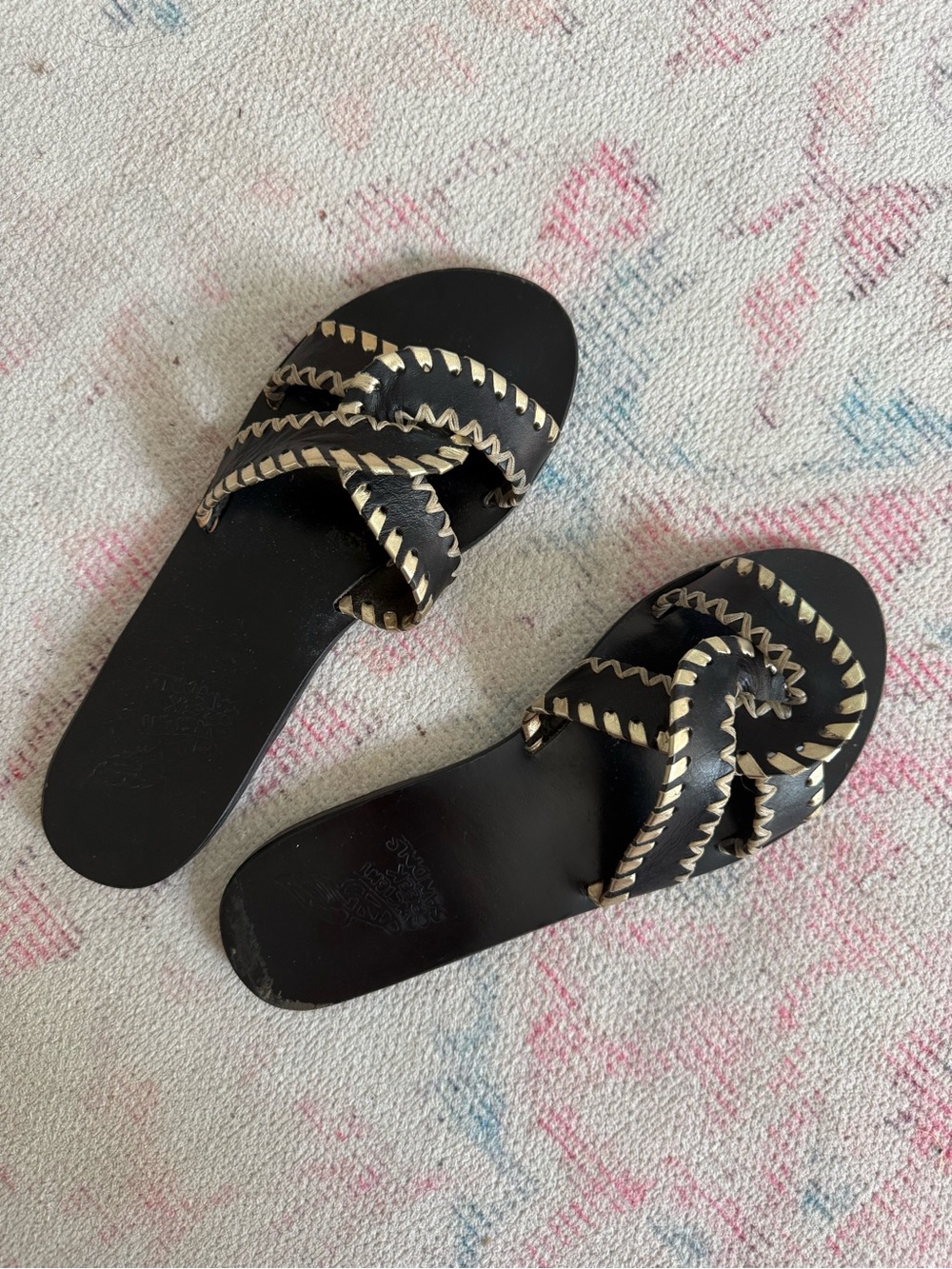 Ancient Greek Sandals Black Sandals